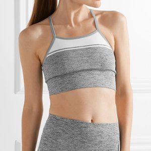 LNDR Yoga Stretch-knit Sports Bra in Gray